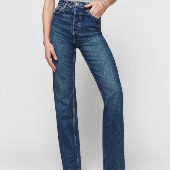 Reformation Cynthia High Rise Straight - Picture 1 of 5